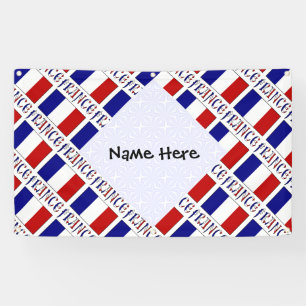 Frankreich Französische Flagge Kacheln Personalisi Banner