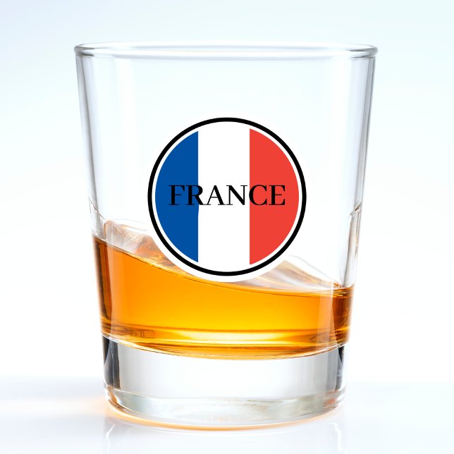 Frankreich - Französische Flagge Red White & Blue  Schnapsglas (france french flag shot glass)