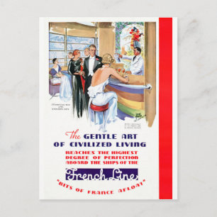 Frankreich Französische Linie Restauriertes Vintag Postkarte