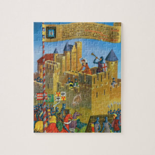 Frankreich, französische vintage mittelalterliche puzzle