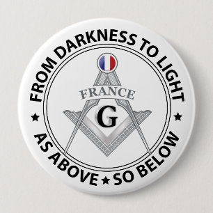 Frankreich Freimaurerei Zeichen Button