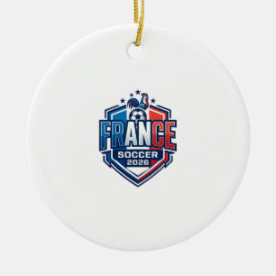 Frankreich Fußball 2026 Fußball Fett Land Typograf Keramik Ornament