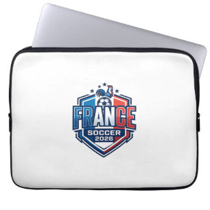 Frankreich Fußball 2026 Fußball Fett Land Typograf Laptopschutzhülle
