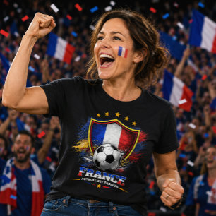 Frankreich Fußball Fan Französischer Fußball Weltm Tri-Blend Shirt