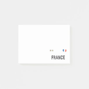 Frankreich Fußball Fan-Shirt Herz Post-it Klebezettel
