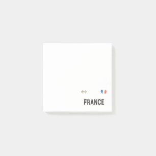 Frankreich Fußball Fan-Shirt Herz Post-it Klebezettel