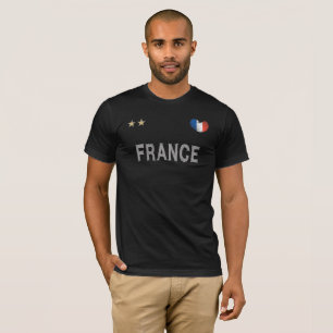 Frankreich Fußball Fan-Shirt Herz T-Shirt