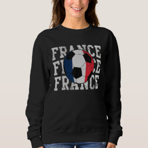Frankreich Fußball Französische Flagge Sporttraine Sweatshirt