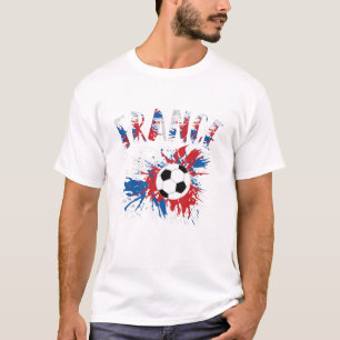 Frankreich Fußball Grunge-Flagge T-Shirt