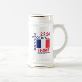 FRANKREICH Fußball Individuelle Name 2024 jedes Ja Bierglas