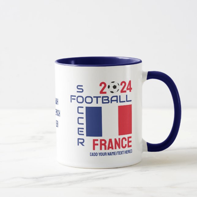 FRANKREICH Fußball Individuelle Name 2024 jedes Ja Tasse (Rechts)