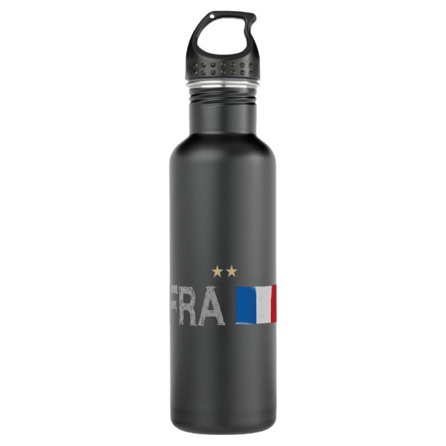 Frankreich Fußball-Shirt Französisch-Flagge Edelstahlflasche (Vorderseite)