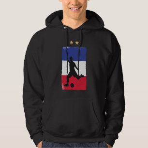 Frankreich Fußball-Shirt Französisch-Flagge Hoodie