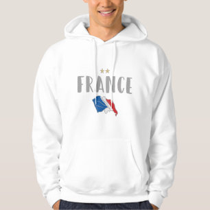Frankreich Fußball-Shirt Französisch-Flagge Hoodie