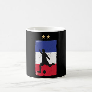 Frankreich Fußball-Shirt Französisch-Flagge Kaffeetasse