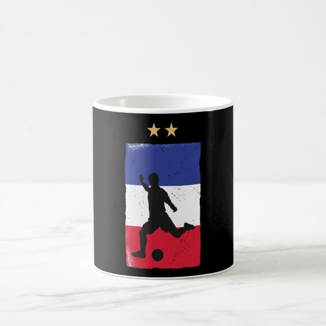Frankreich Fußball-Shirt Französisch-Flagge Kaffeetasse (Mittel)