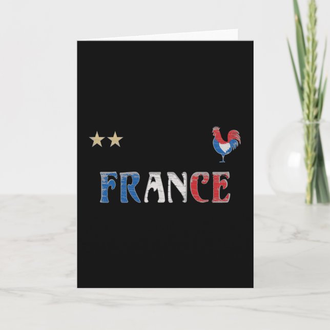 Frankreich Fußball-Shirt Französisch-Flagge Karte (Vorderseite)