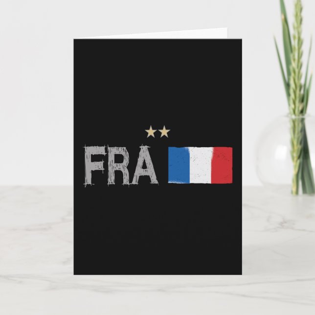 Frankreich Fußball-Shirt Französisch-Flagge Karte (Vorderseite)