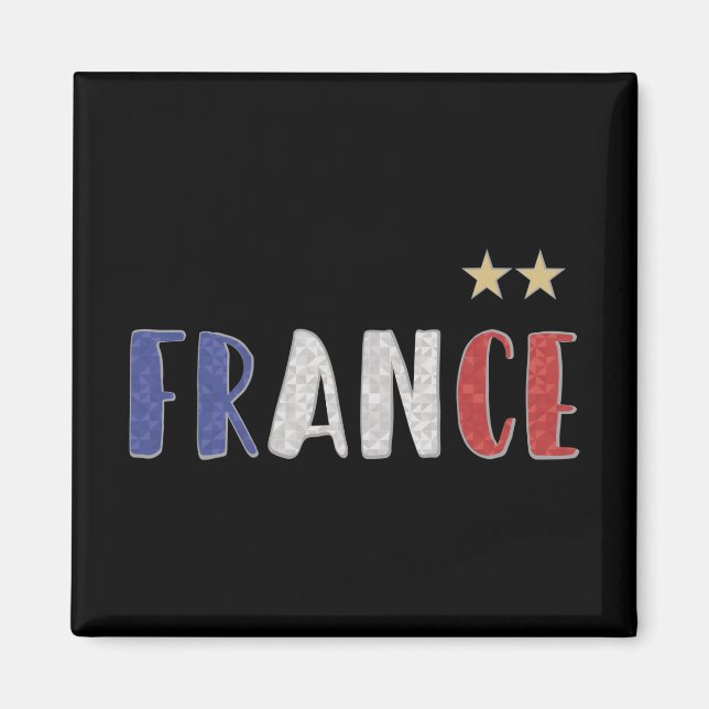 Frankreich Fußball-Shirt Französisch-Flagge Magnet (Vorne)