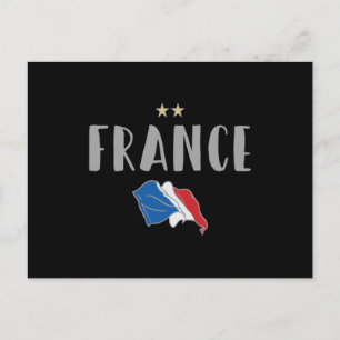 Frankreich Fußball-Shirt Französisch-Flagge Postkarte