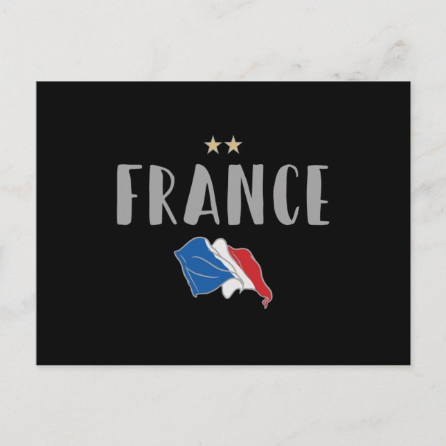 Frankreich Fußball-Shirt Französisch-Flagge Postkarte (Vorderseite)