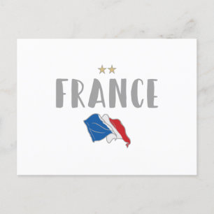 Frankreich Fußball-Shirt Französisch-Flagge Postkarte