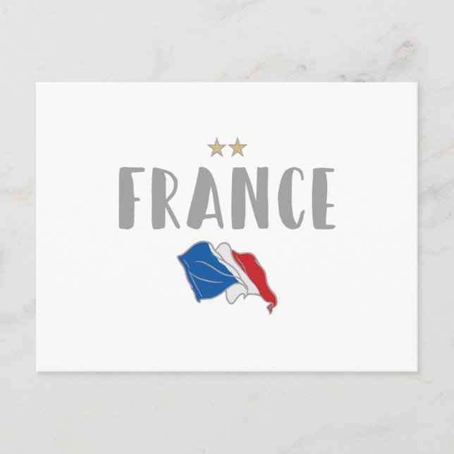 Frankreich Fußball-Shirt Französisch-Flagge Postkarte (Vorderseite)
