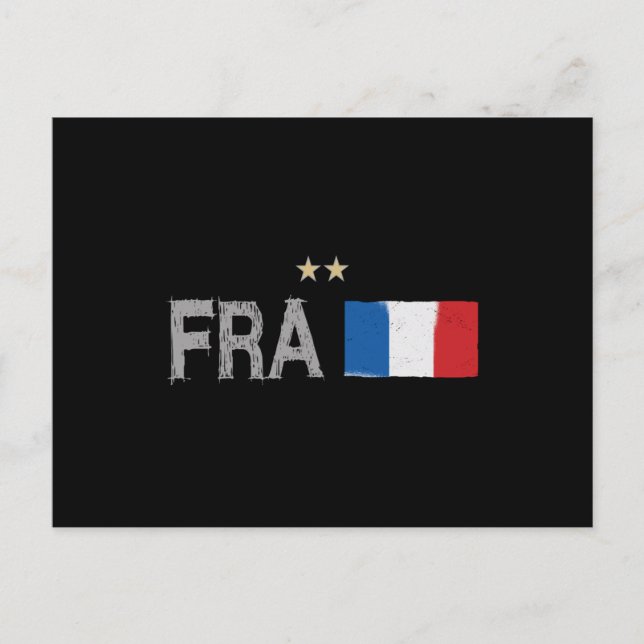 Frankreich Fußball-Shirt Französisch-Flagge Postkarte (Vorderseite)