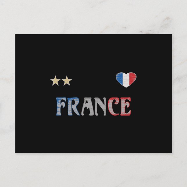 Frankreich Fußball-Shirt Französisch-Flagge Postkarte (Vorderseite)