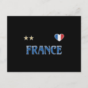 Frankreich Fußball-Shirt Französisch-Flagge Postkarte