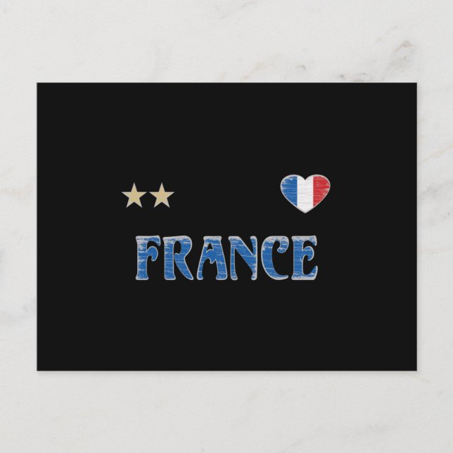 Frankreich Fußball-Shirt Französisch-Flagge Postkarte (Vorderseite)