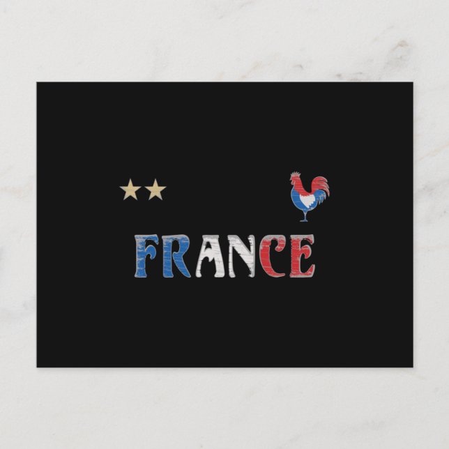Frankreich Fußball-Shirt Französisch-Flagge Postkarte (Vorderseite)