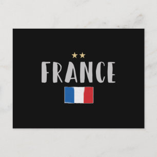 Frankreich Fußball-Shirt Französisch-Flagge Postkarte