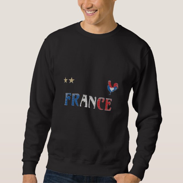 Frankreich Fußball-Shirt Französisch-Flagge Sweatshirt (Vorderseite)