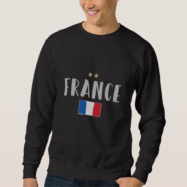 Frankreich Fußball-Shirt Französisch-Flagge Sweatshirt (Vorderseite)