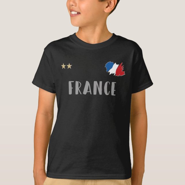 Frankreich Fußball-Shirt Französisch-Flagge T-Shirt (Vorderseite)