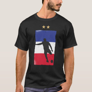 Frankreich Fußball-Shirt Französisch-Flagge T-Shirt