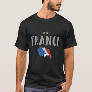 Frankreich Fußball-Shirt Französisch-Flagge T-Shirt