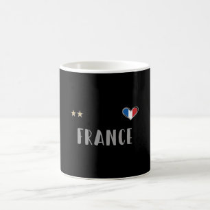 Frankreich Fußball-Shirt mit Herz Kaffeetasse