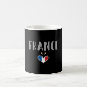 Frankreich Fußball-Shirt mit Herz Kaffeetasse