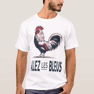 Frankreich Fußball-T-Shirt Allez Les Bleus Hahn T-Shirt