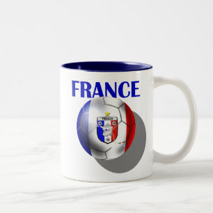 Frankreich-Fußballgang für französische Zweifarbige Tasse