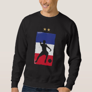 Frankreich Fußballtrikot Fußballfan französische F Sweatshirt