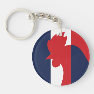Frankreich Gallic Rooster Nationale Tierflagge Schlüsselanhänger