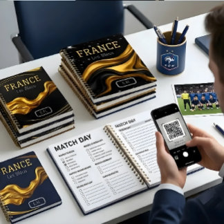 Frankreich Global Stage Supporter Hardcover Erinne Notizbuch