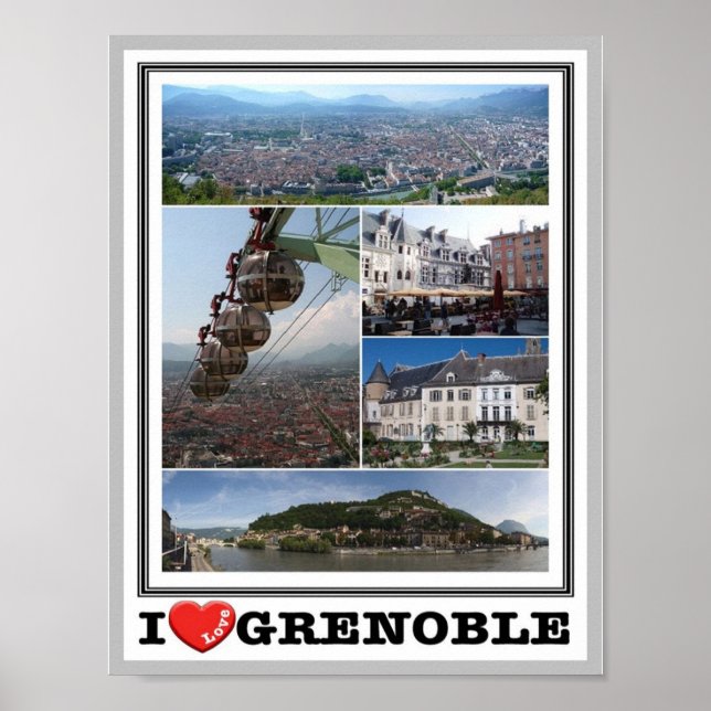 Frankreich - Grenoble - I Liebe - Poster (Vorne)
