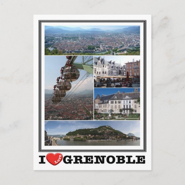 Frankreich - Grenoble - I Liebe - Postkarte (Vorderseite)