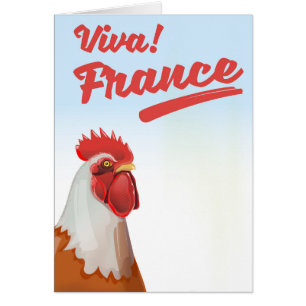 Frankreich Hahn Reiseplakat