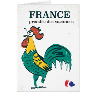 Frankreich Hahn Vintage-Reiseposter
