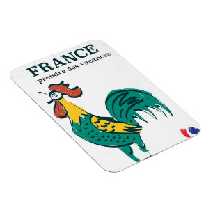 Frankreich Hahnenwurst Reiseplakat Magnet